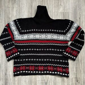 Vintage Private Eyes Women's Nordic Sweater Sz 3X